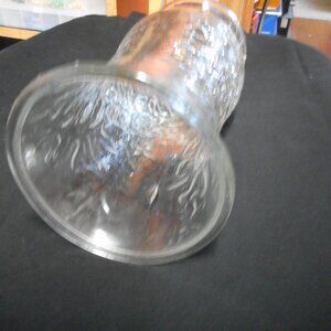 vase, large mouth, clear glass